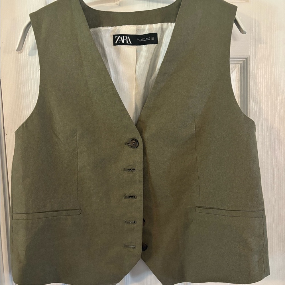 Zara Olive Green Vest